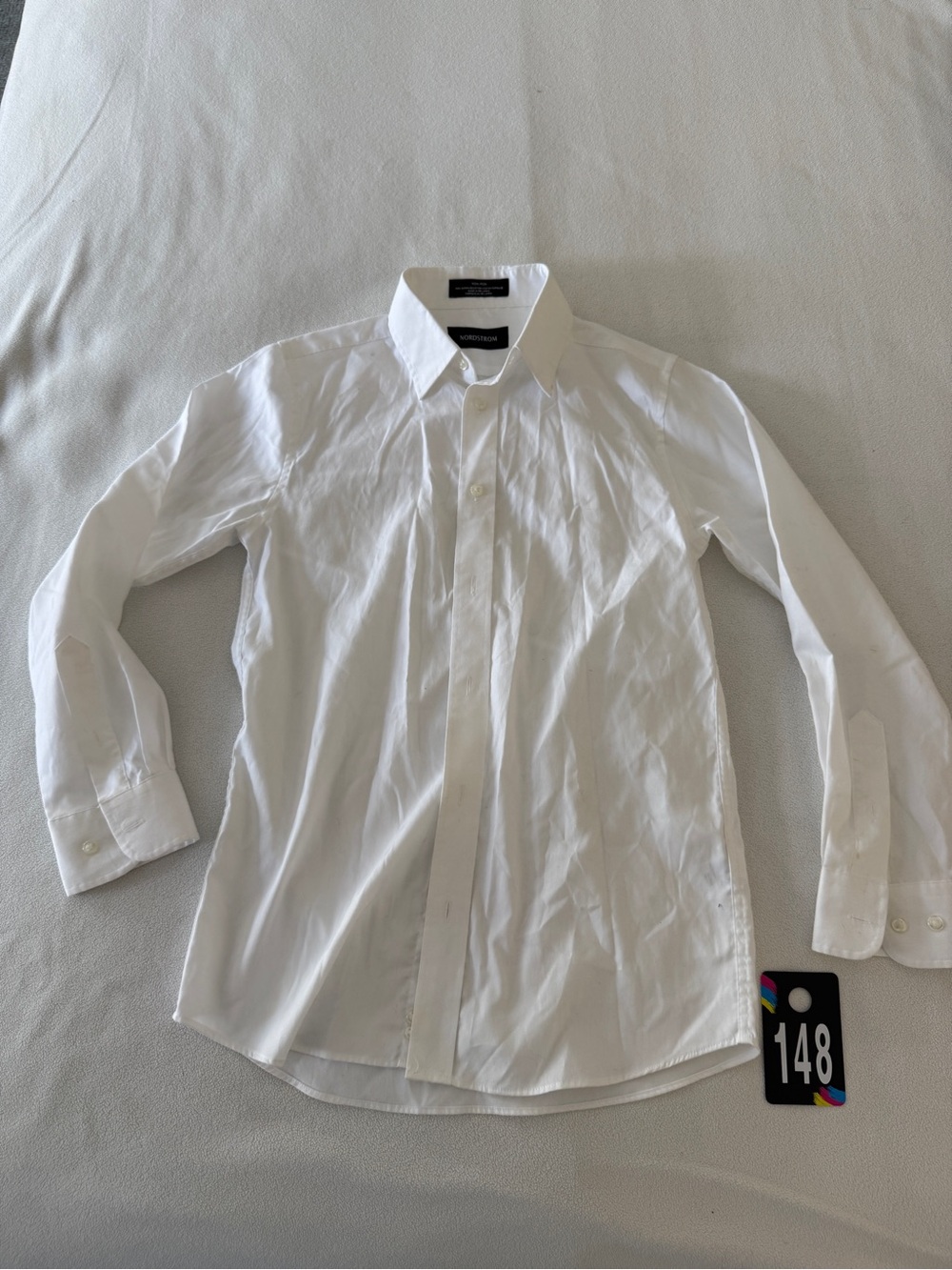 Nordstrom White Men's Dress Shirt - Long Sleeve